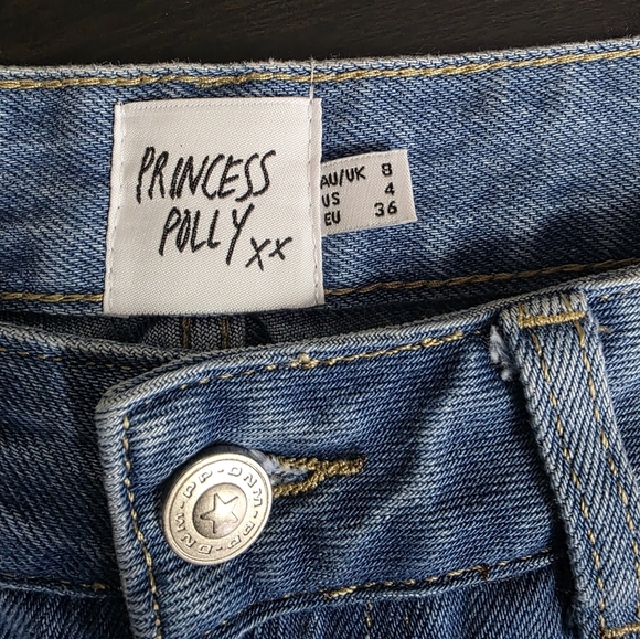 Princess Polly Seymour Mom Denim Womens Jeans High Rise Medium Wash Size 4 - Picture 11 of 11